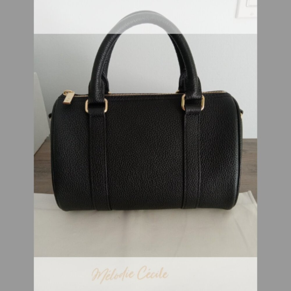 DUYP Melodie Cecile Black Grained leather - Mini Boston bag